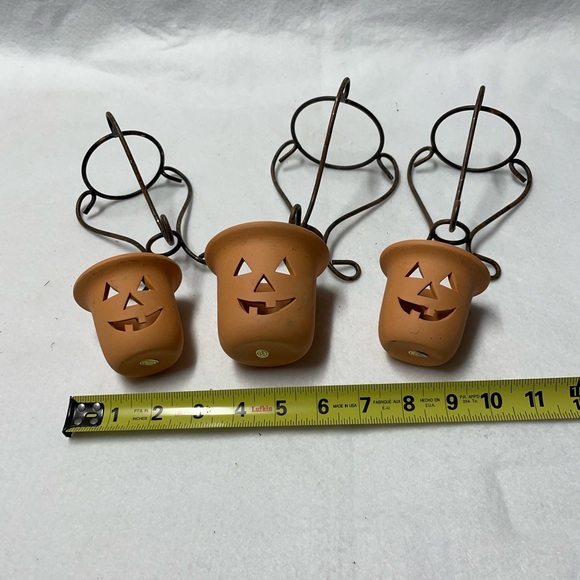 Set of Three Pumpkin Candle Holders - Picture 6 of 7